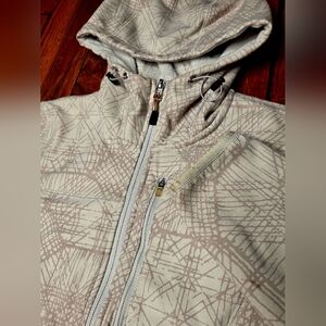 Nike ACG Womens Size Small S Tan Hooded Zip Up Jacket Hoodie B5